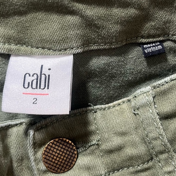 Cabi Compass Pant Army Green Joggers Slim Active Outdoors Zipper Patch Pockets 2 - Picture 5 of 11